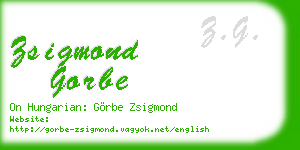 zsigmond gorbe business card